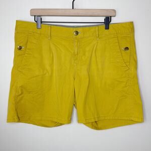 Gap Women's 1969‎ Georgina Short Size 32/14 Sulpha Green Stretch Cotton Summer